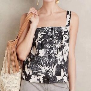 Anthropologie HD in Paris Button Front Sleeveless Top Size 0
